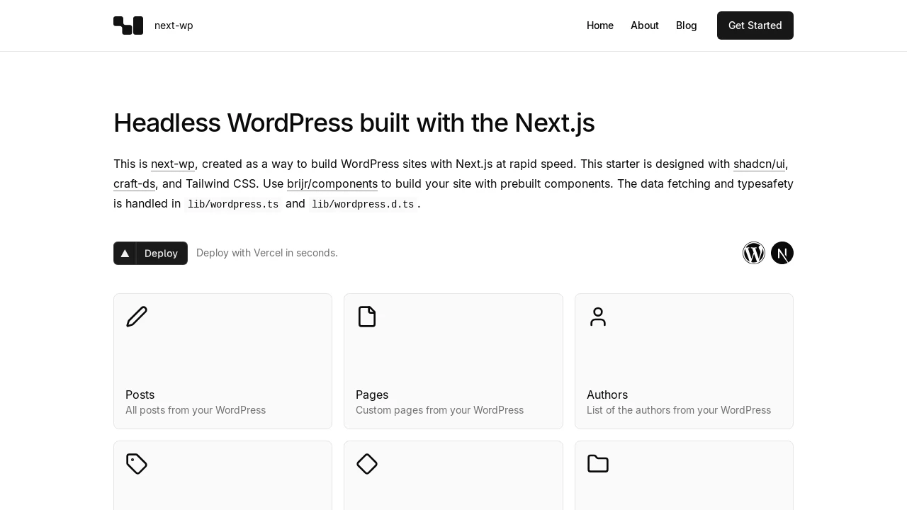 A screenshot of Next Wp
