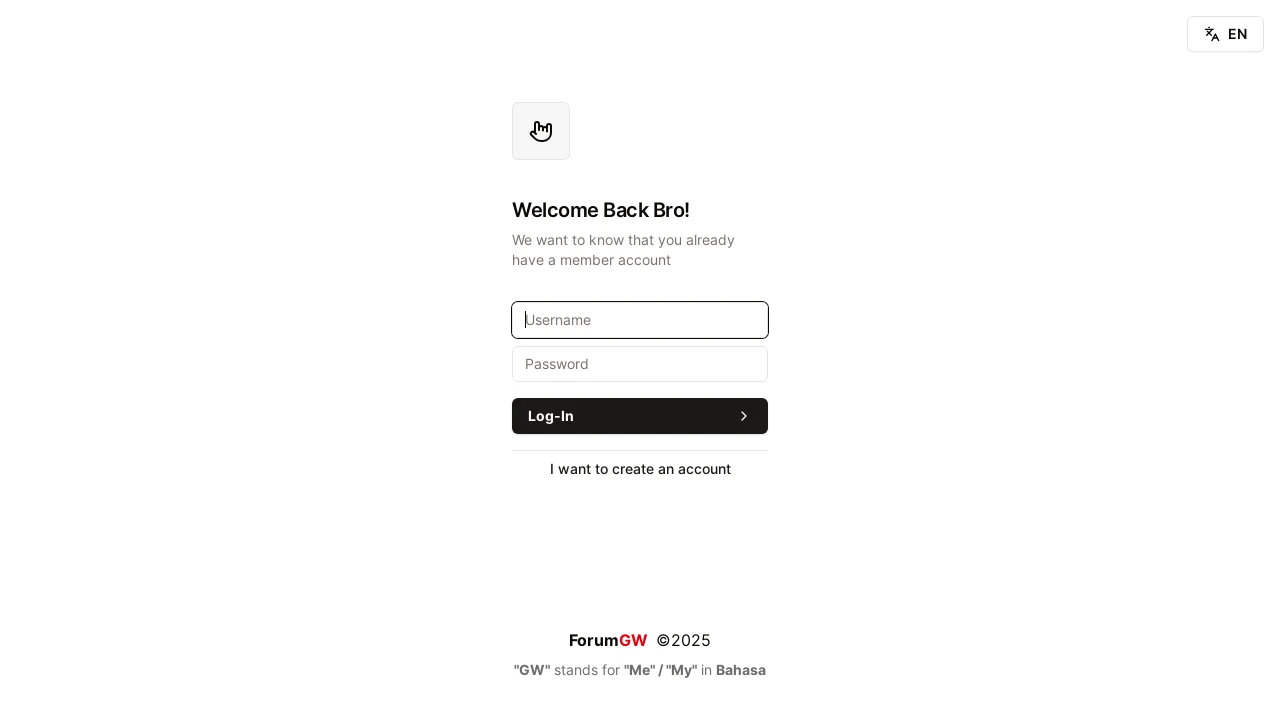 A screenshot of Forumgw