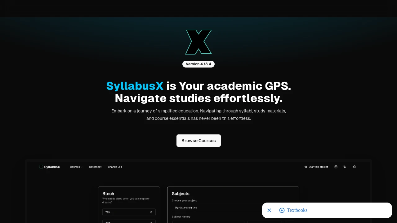 A screenshot of Syllabusx Client