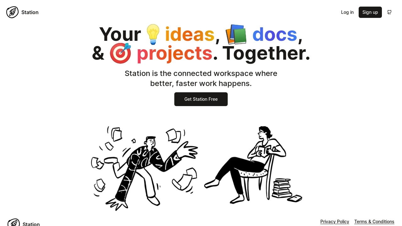 A screenshot of Station A Notion Clone