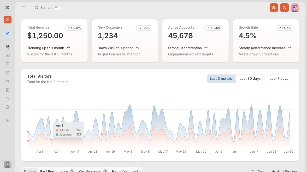 A screenshot of Next Shadcn Admin Dashboard