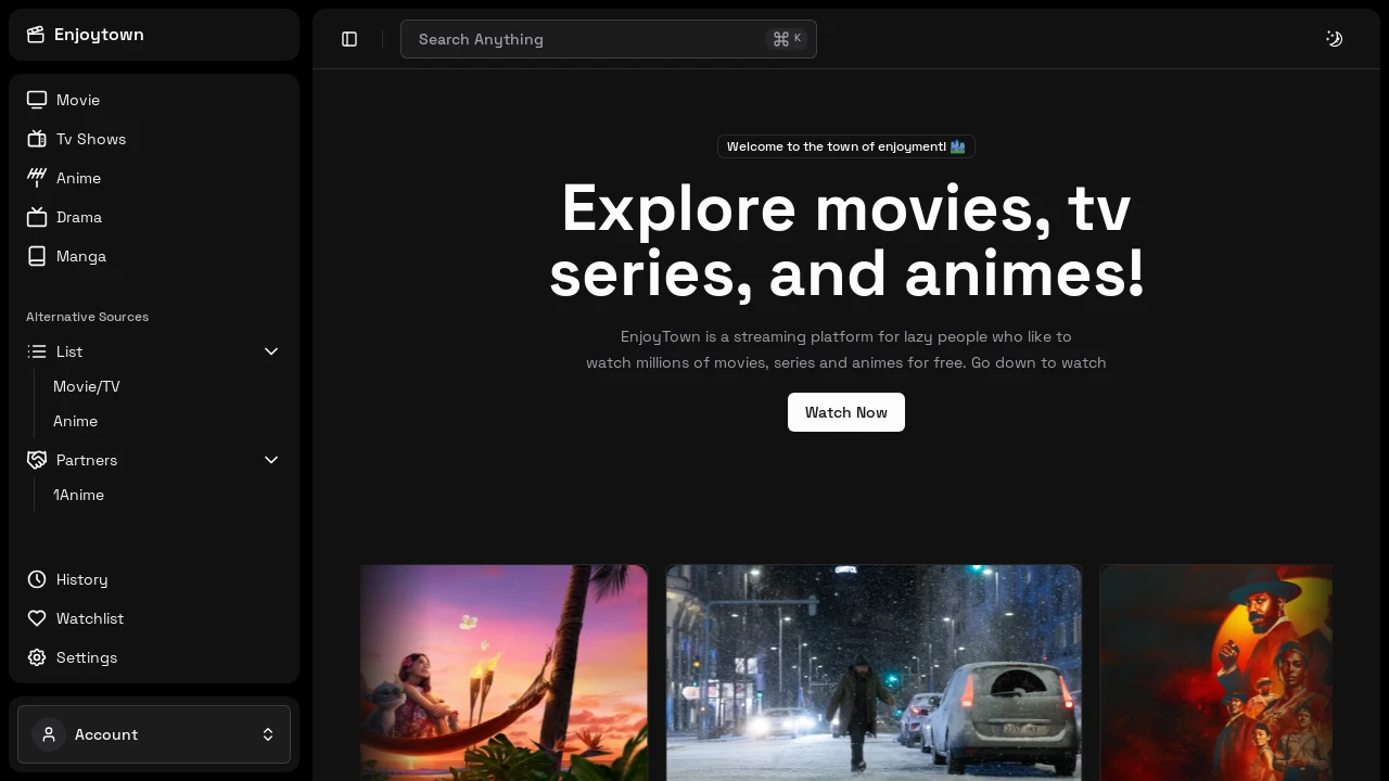 A screenshot of Enjoytown