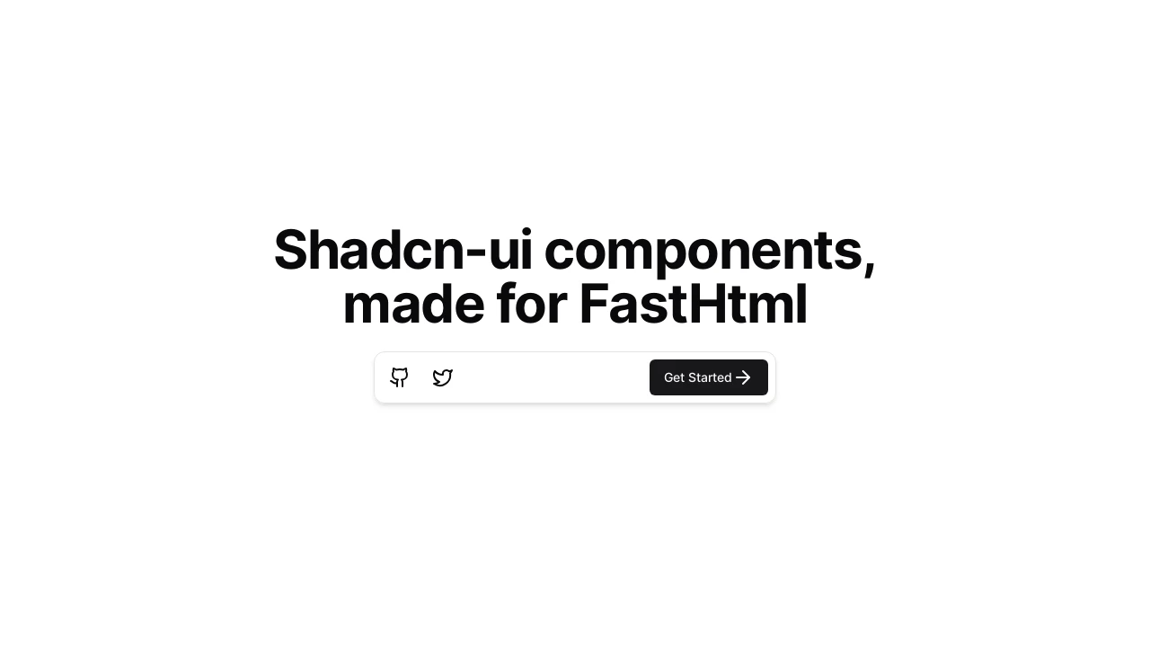 A screenshot of Shad4Fasthtml