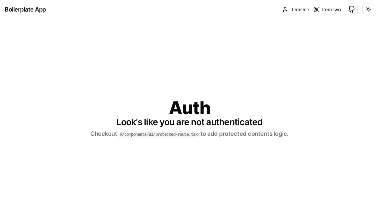 A screenshot of ReactBoilerplate
