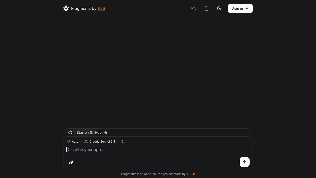 A screenshot of Fragments