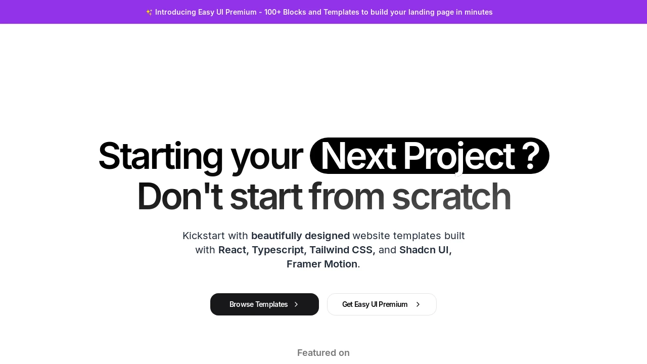 A screenshot of easy-ui