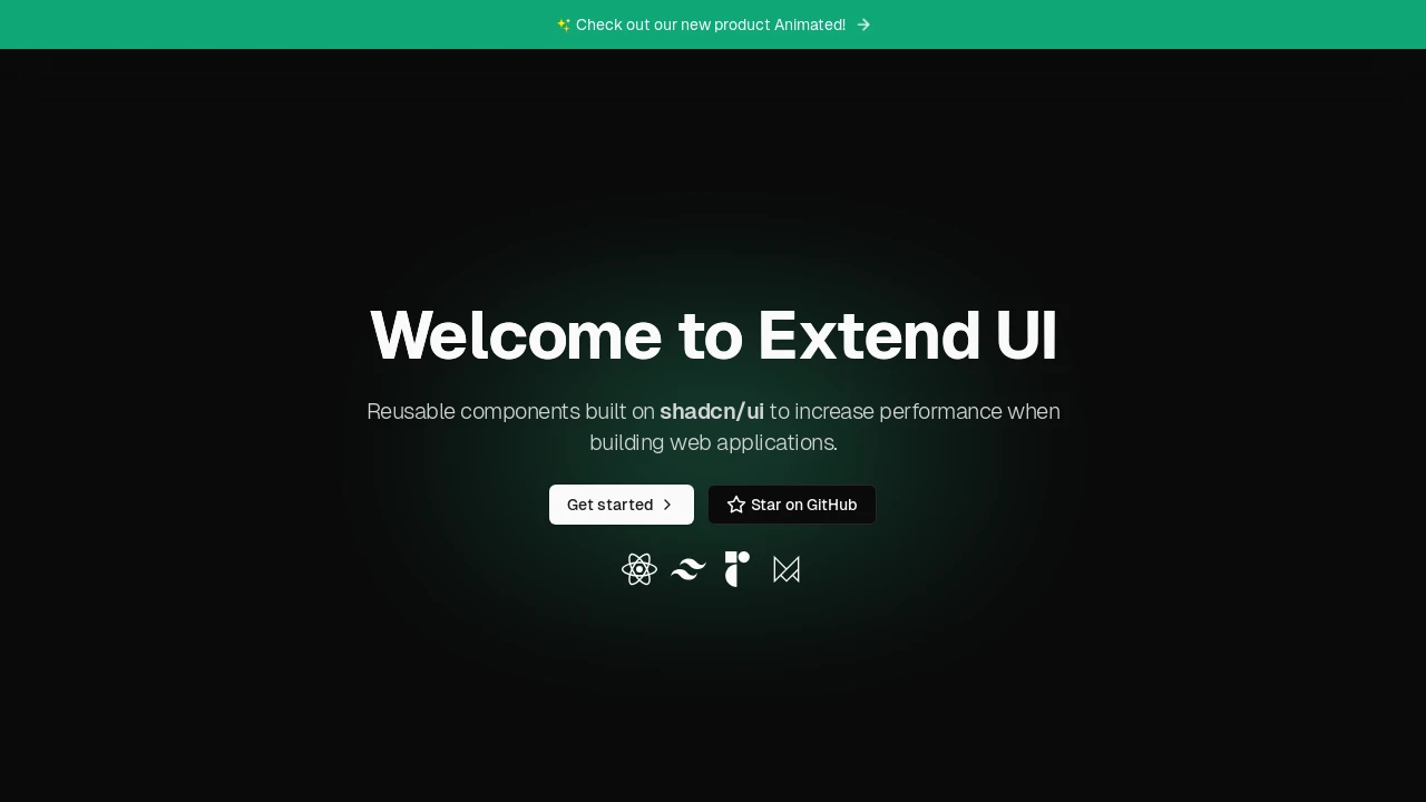 A screenshot of extend-ui