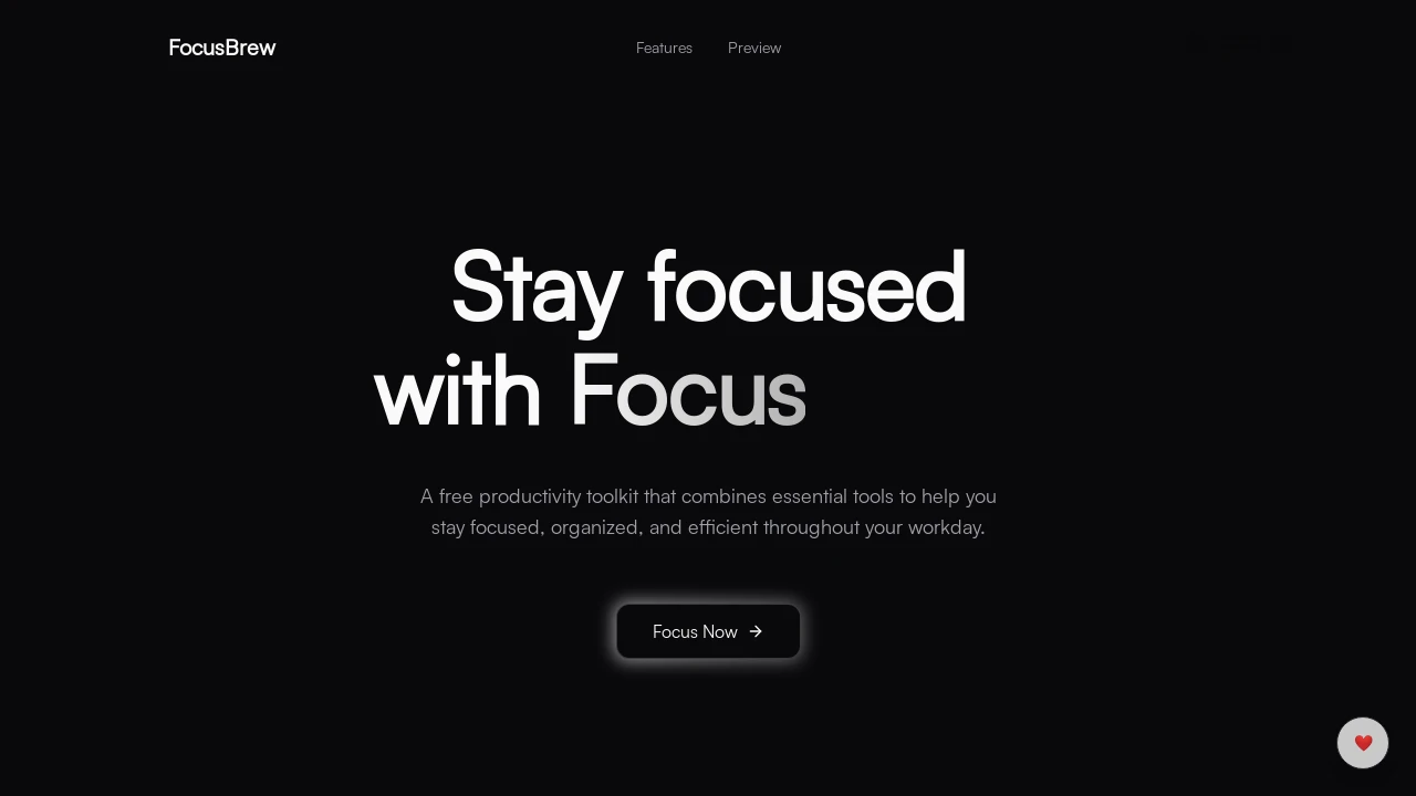 A screenshot of focus-brew