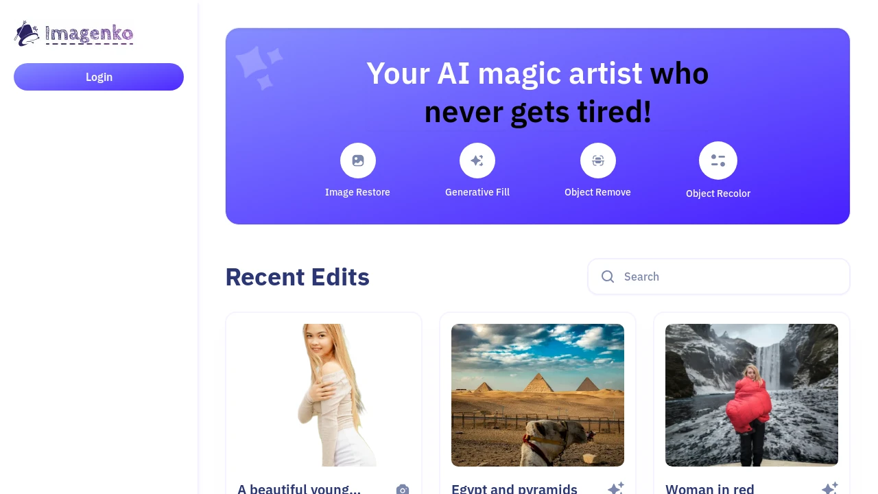 A screenshot of Next App AI Saas