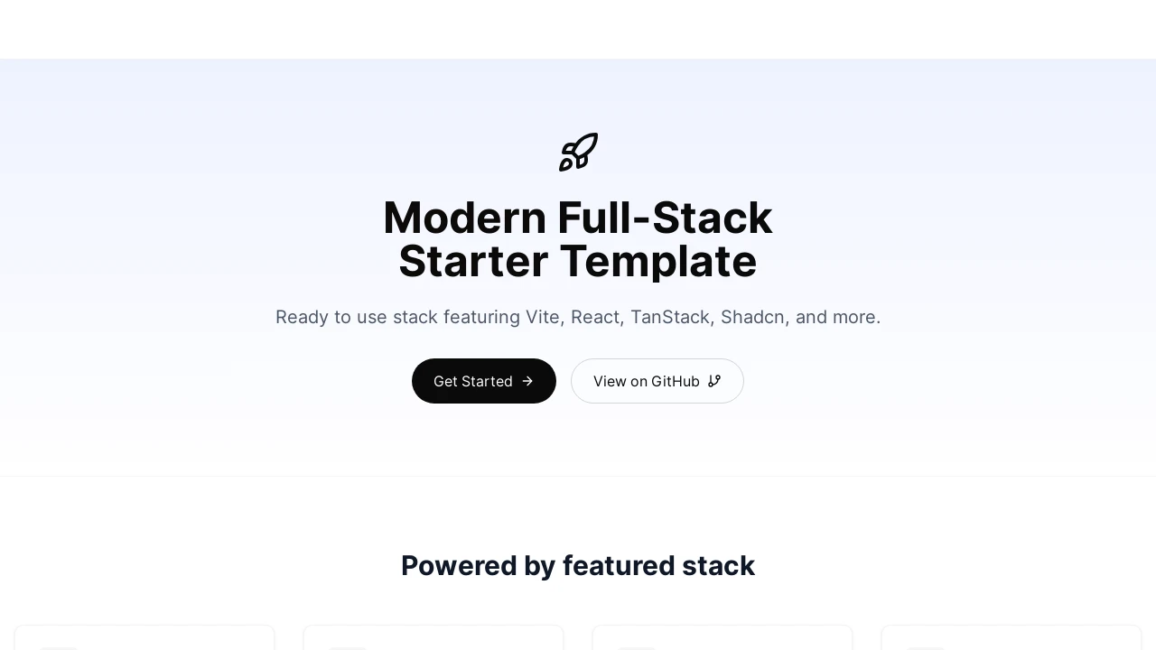 A screenshot of ReactViTenStack