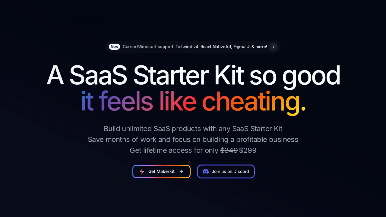 A screenshot of Makerkit