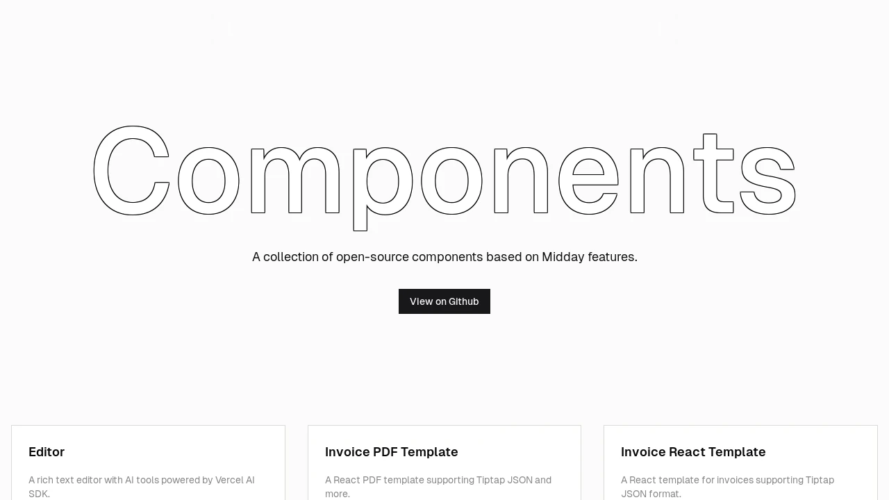 A screenshot of midday-components