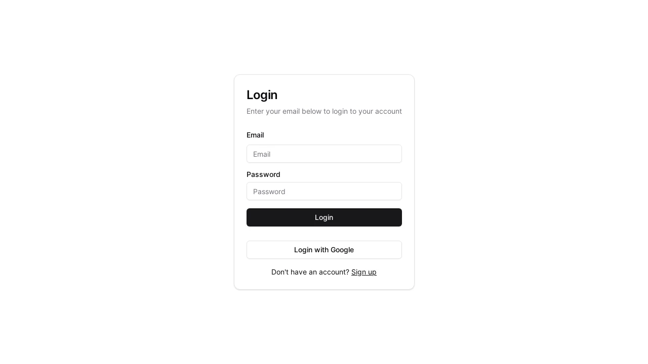 A screenshot of Nextjs Nextauth Drizzle Shadcn