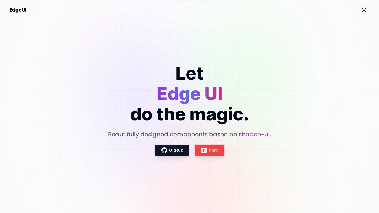 A screenshot of Edge UI
