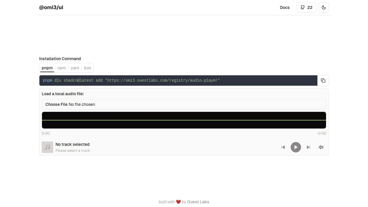 A screenshot of omi3/ui