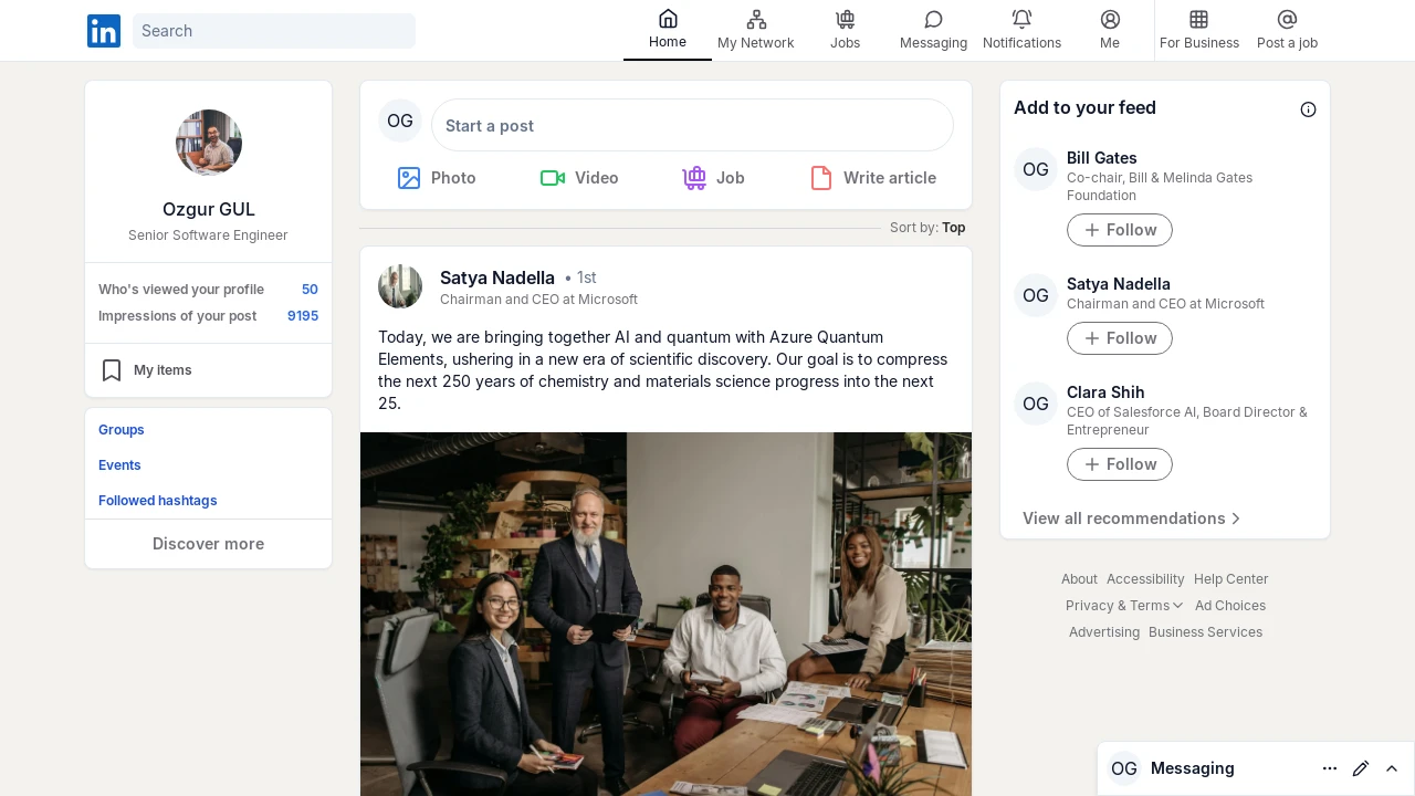 A screenshot of Linkedin Clone