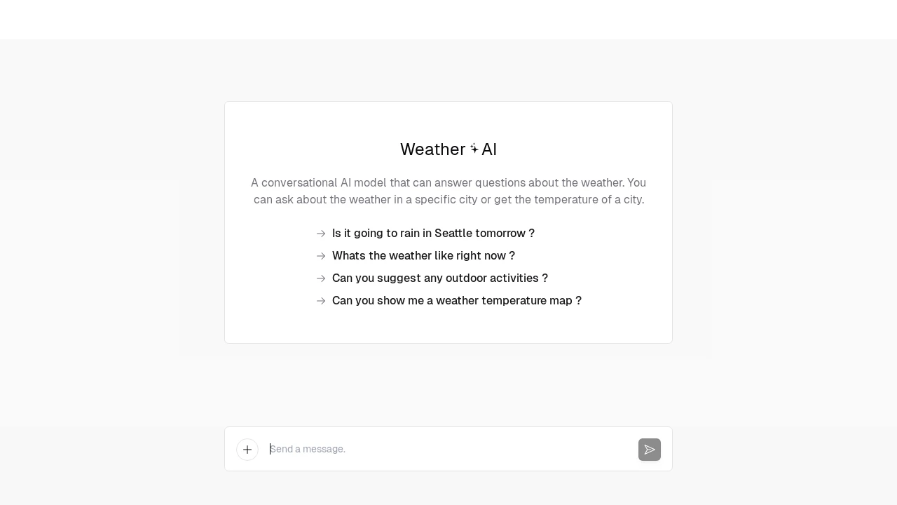 A screenshot of Weather AI
