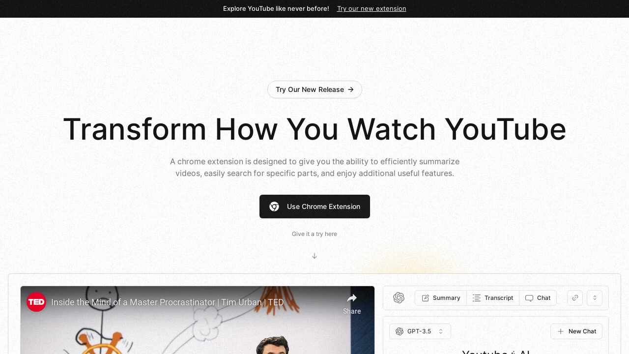 A screenshot of Youtube AI Extension