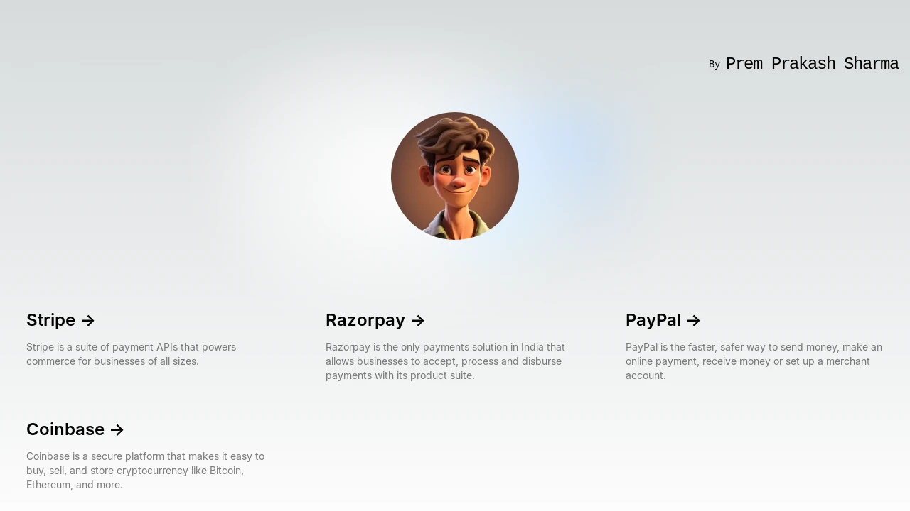 A screenshot of payment-gateways