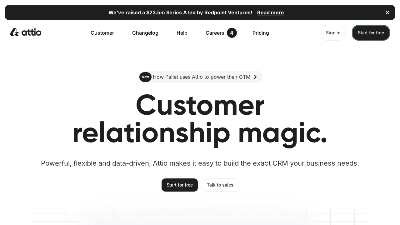 A screenshot of Attio