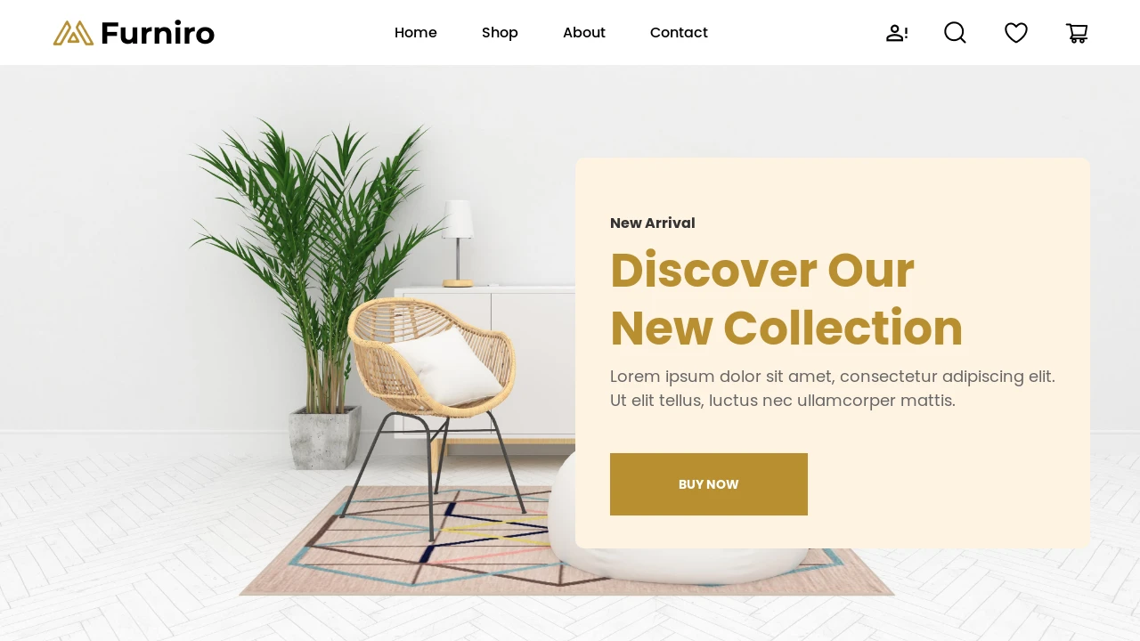 A screenshot of Furniro Ecommerce