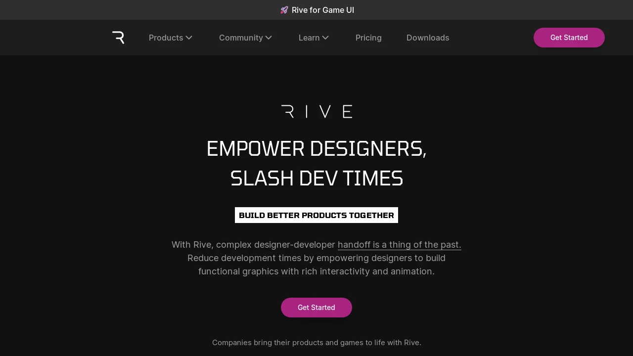 A screenshot of Rive App