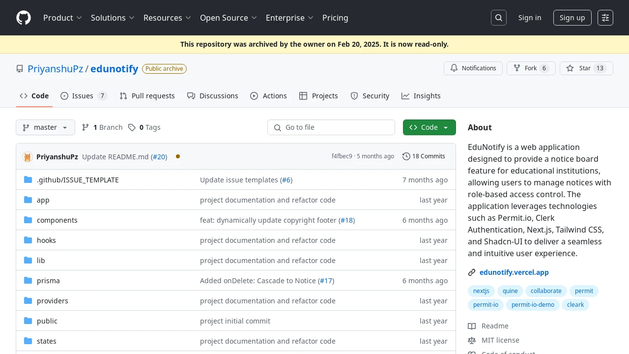 A screenshot of Edunotify