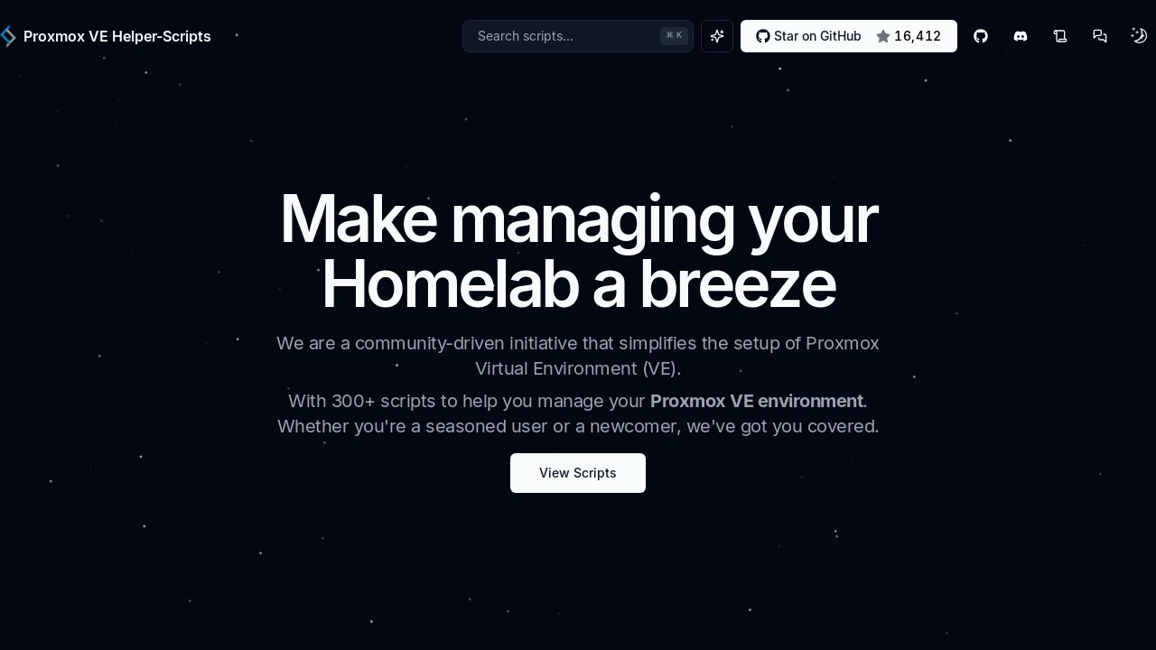 A screenshot of proxmox-helper-scripts