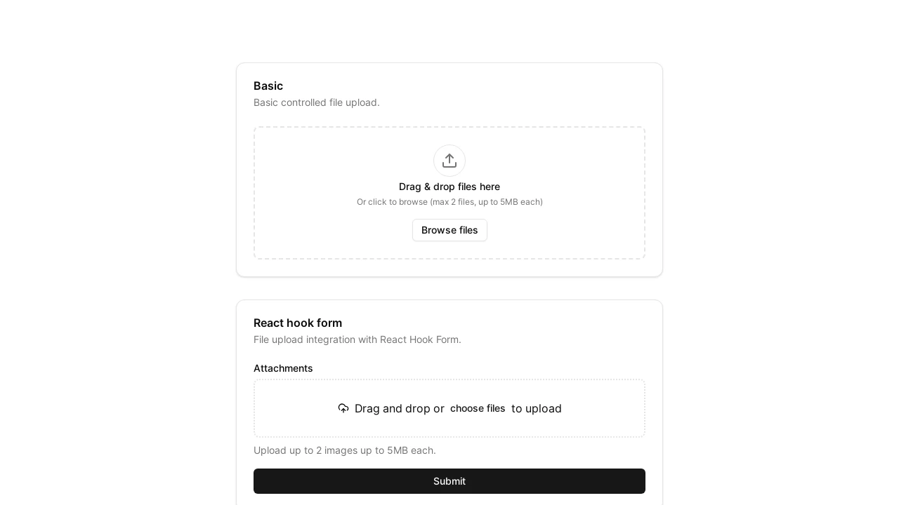 A screenshot of File Uploader