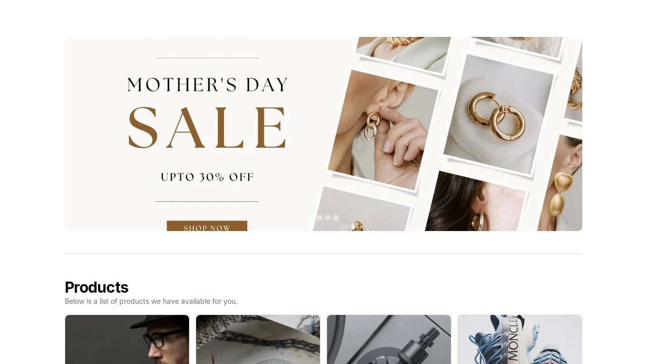 A screenshot of Next Prisma Tailwind Ecommerce