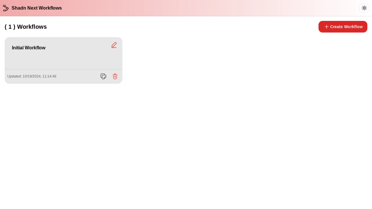 A screenshot of shadcn-next-workflows