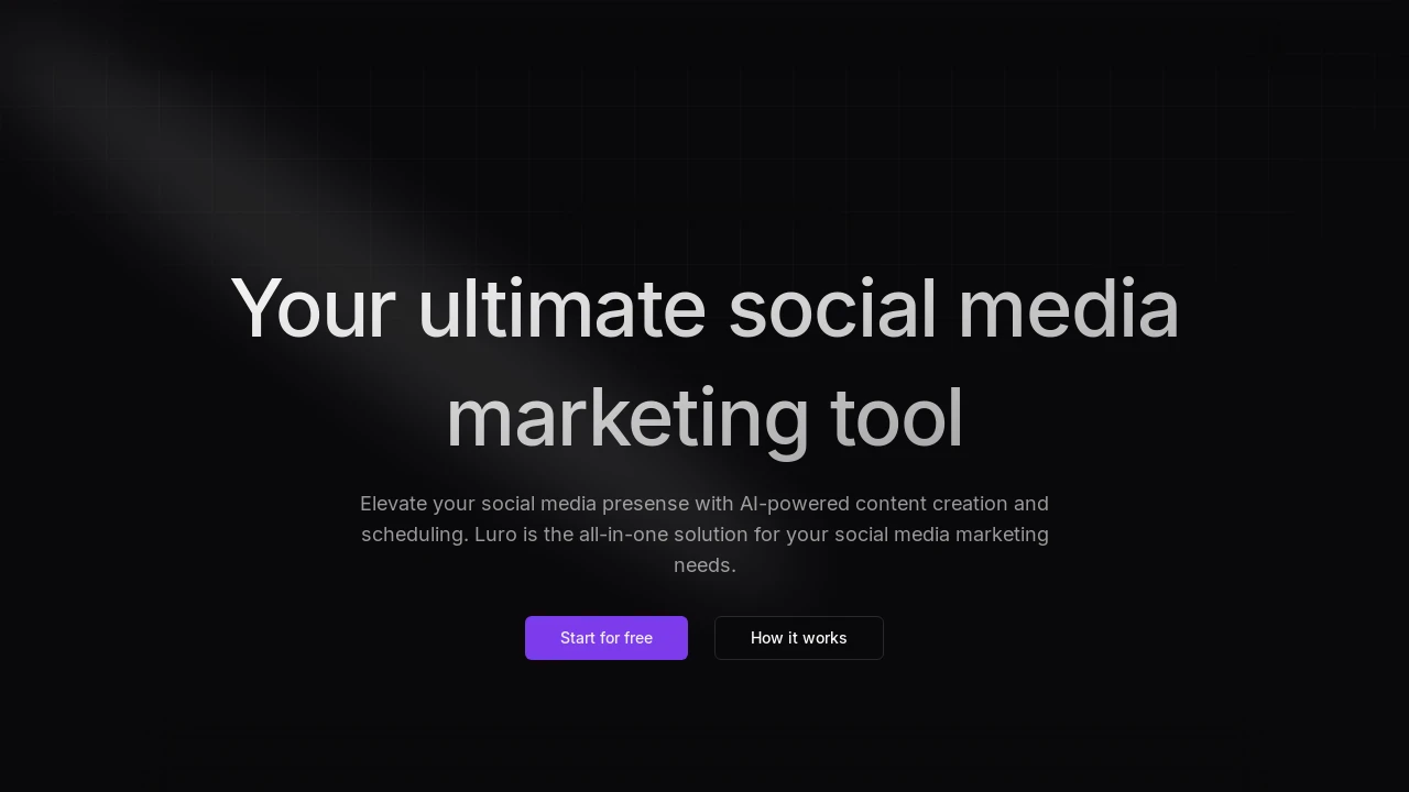 A screenshot of Luro AI
