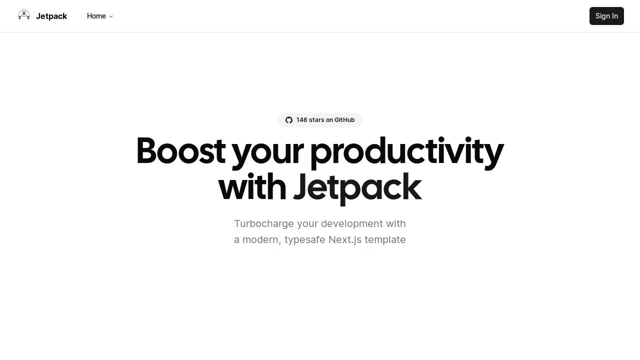 A screenshot of Jetpack