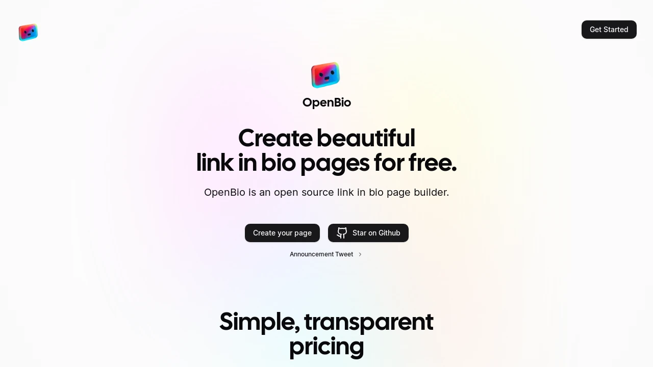 A screenshot of Openbio
