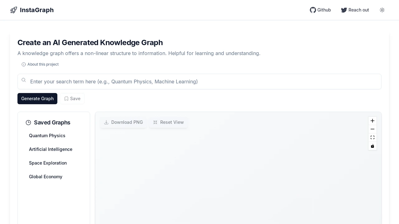A screenshot of Instagraph Nextjs Fastapi